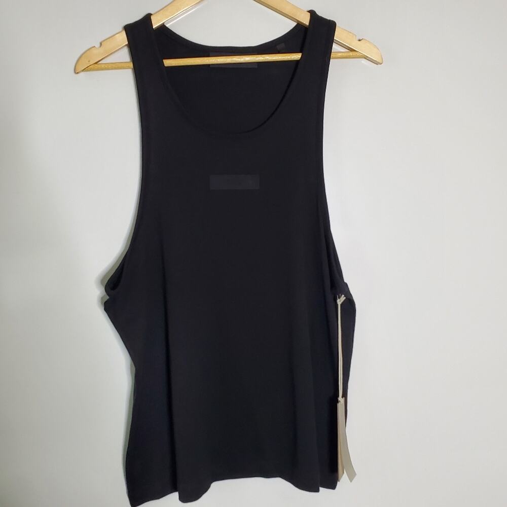 Fear of God Essentials Women's XL Black Logo Front Tank top NEW with tags